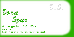 dora szur business card